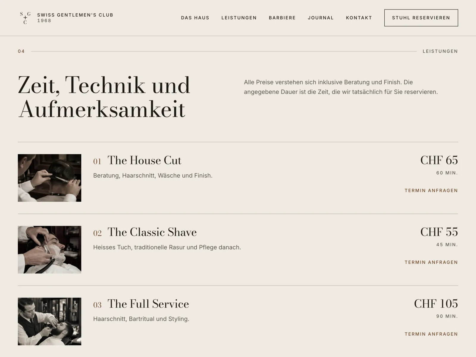 Swiss Gentlemen's Club — Tabak